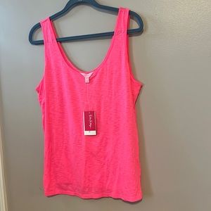 NWT Neon pink Lilly Pulitzer Tank Top XL